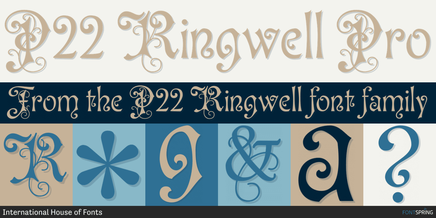 Пример шрифта P22 Ringwell Alt